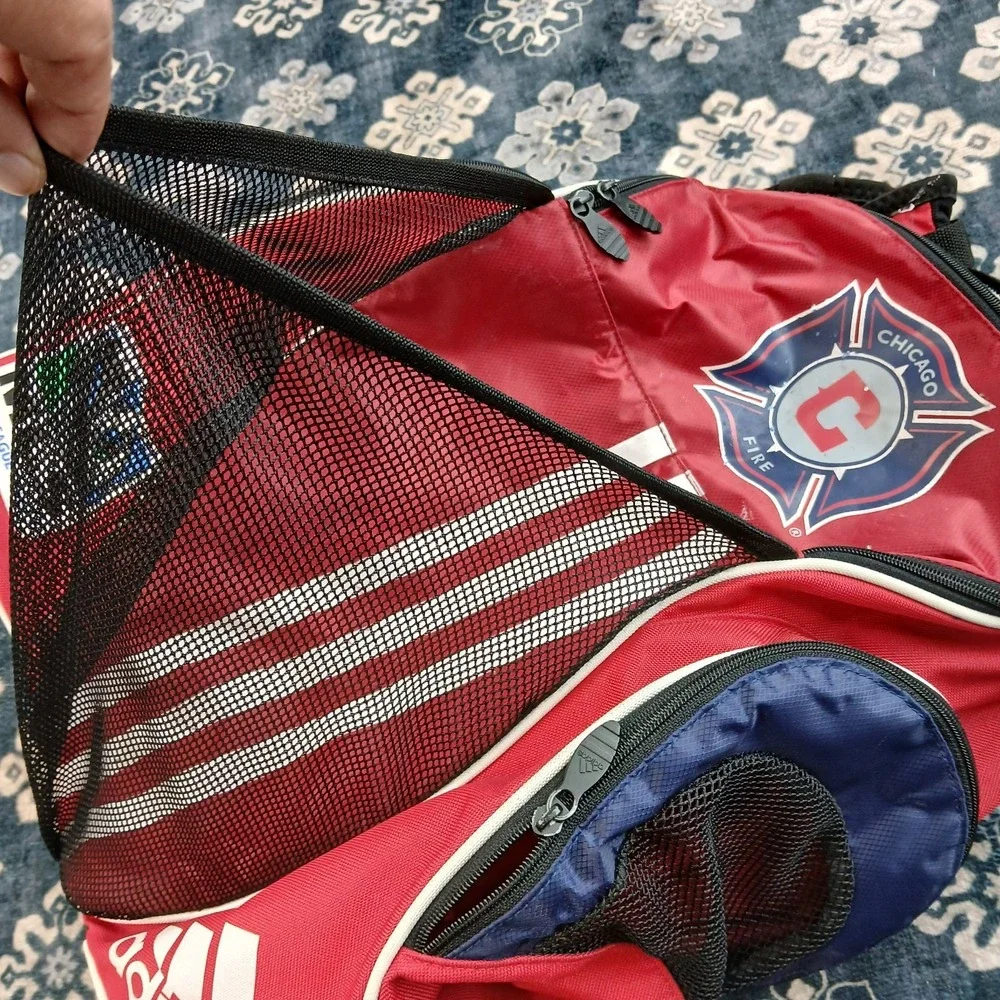 Adidas Chicago Fire MLS Backpack Equipment‎ Bag 18x16 Soccer